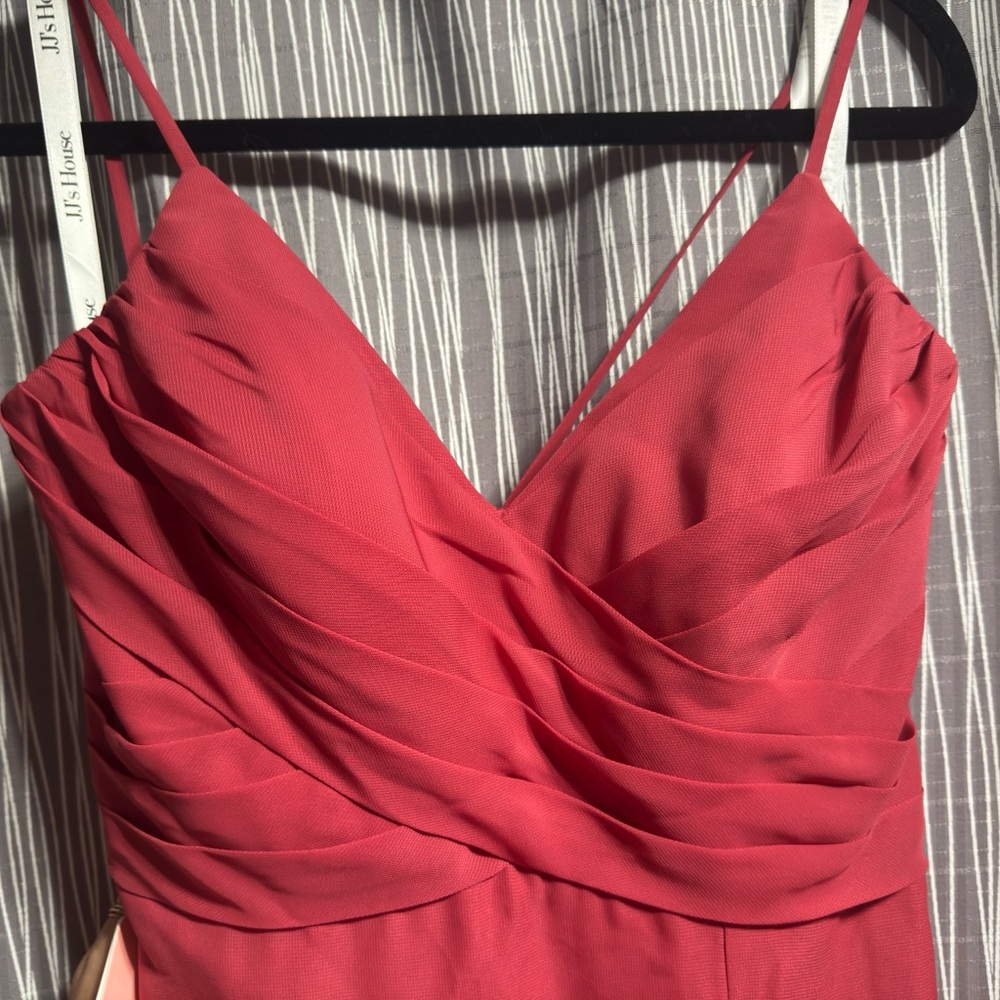 JJ’s House A-line floor length chiffon bridesmaid dress “Cinnamon Rose” Sz 10 - Picture 6 of 9
